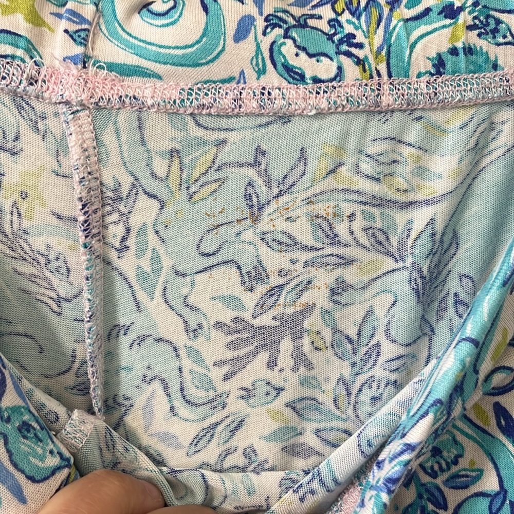 Lilly Pulitzer Melon Fig Tint Monkey Sea Knit Pajama Set Size XL - Picture 10 of 11